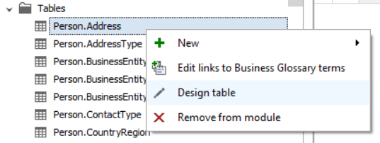 designing table